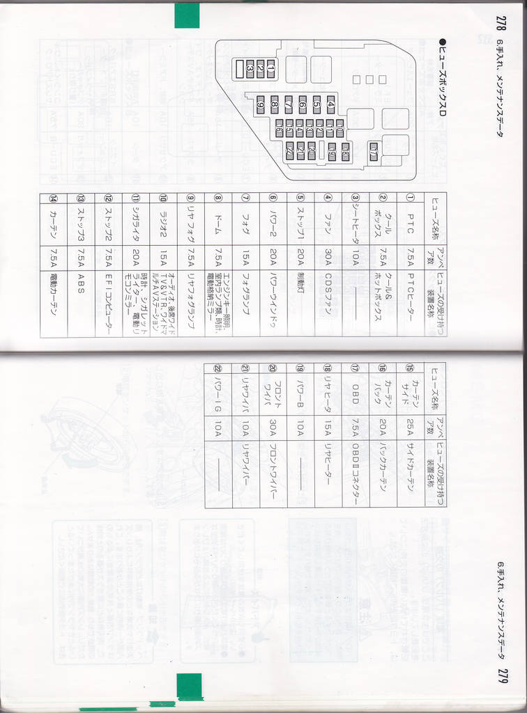 Схема предохранителей toyota corona st190